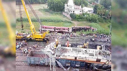 Visuals from accident site in Odisha's Balasore (Photo:ANI)