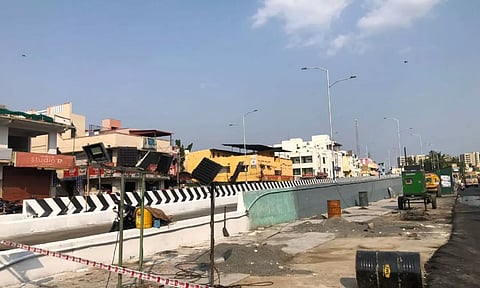The under construction flyover