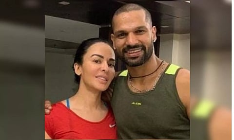 Aesha Mukerji, Shikhar Dhawan (Photo: IANS)