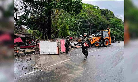 File Photo of armguard in Mnaipur. IANS