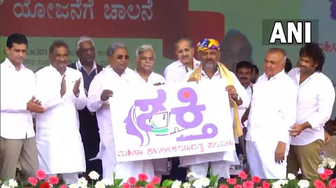 Karnataka CM Siddaramaiah & Dy CM DK Shivakumar inaugurate free travel scheme for women in KSRTC & BMTC Bus under 'Shakti Yojana'