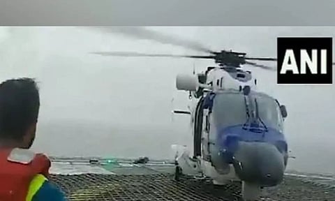 Indian Coast Guard evacuates 50 persons from Oil Rig 'Key Singapore (ANI)