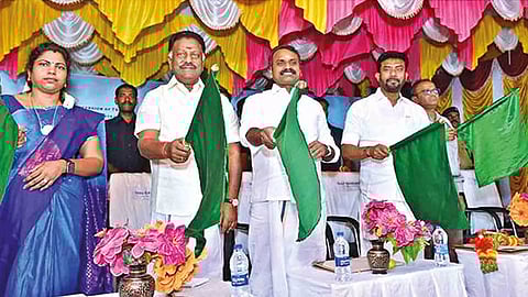 Bodi-Chennai Exp train flagged off by L Murugan