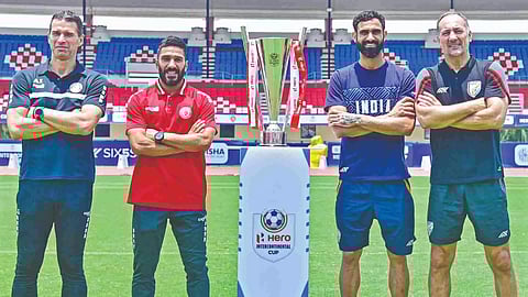 Lebanon and India personnel on the eve of the final