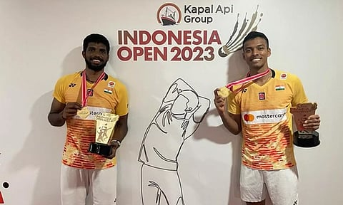 Satwiksairaj Rankireddy and Chirag Shetty (Twitter/@BAI_Media)