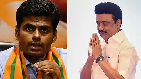 K Annamalai and Chief Minister MK Stalin