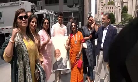 Member of Indian diaspora waiting for PM Modi state visit to the US