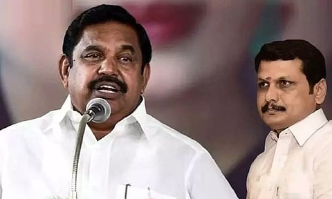 AIADMK stages protest demanding to drop Senthilbalaji