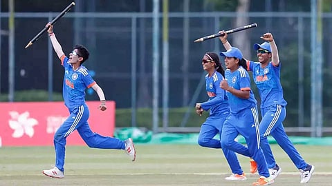 India A players celebrate the win against Bangladesh A (Photo: BCCI Women)