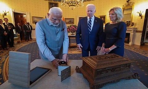 PM Narendra Modi, US President Joe Biden, US First Lady Jill Biden (ANI) 