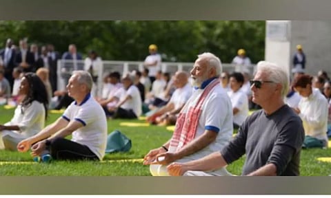 PM Modi shares highlights from Yoga Day celebration in New York