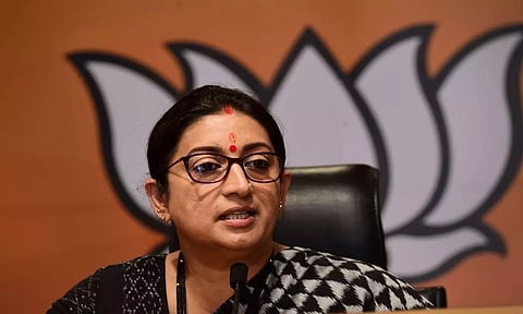 Thanks Congress for announcing 'can't defeat PM Modi alone', says Smriti Irani