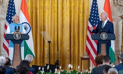 Prime Minister Nareandra Modi and US President Joe Biden