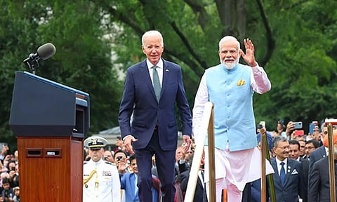 Joe Biden and Narendra Modi (ANI)
