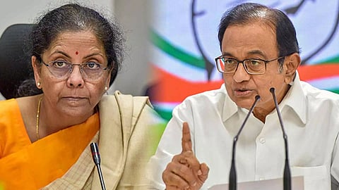 Union Finance Minister Nirmala Sitharaman and P Chidambaram