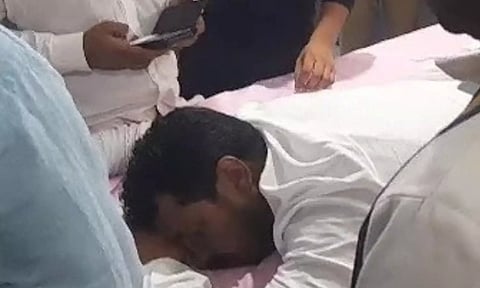 Chandrashekhar Azad was rushed to a nearby hospital following the incident. (ANI)