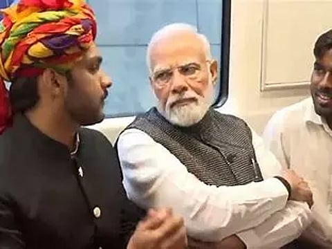 PM Modi travels by metro