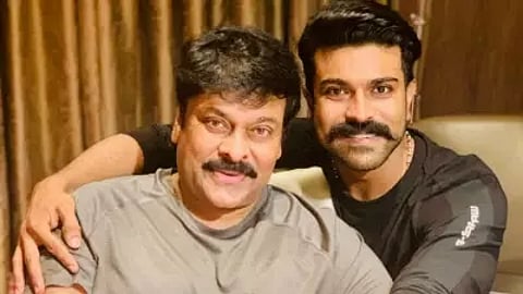 Chiranjeevi with Ram Charan