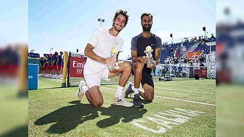 Lloyd Harris and Yuki Bhambri (Photo: Mallorca Championships / Twitter)