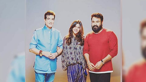 Ektaa Kapoor, Jeetendra and Mohanlal (Photo: Instagram)