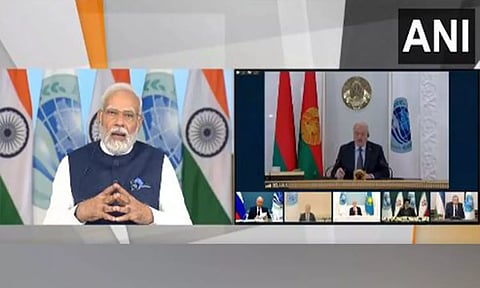 PM Modi chairing SCO meeting virtually (ANI)