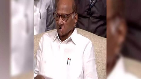 NCP Chief Sharad Pawar at YB Chavan centre (Photo: ANI)