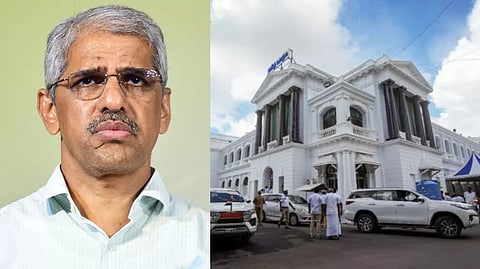 State chief secretary Shiv Das Meena (L), Chennai secretariat (R)