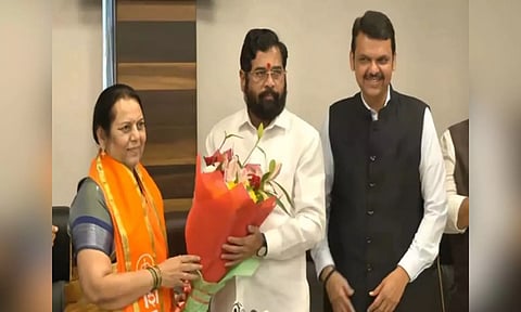 Neelam Gorhe joining Shinde's Sena. ANI