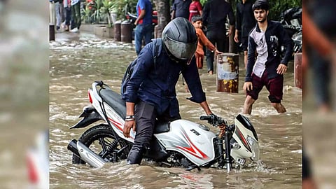 National capital on Saturday received 126.1 mm rainfall between 8.30 a.m. and 5.30 p.m (Photo: IANS)