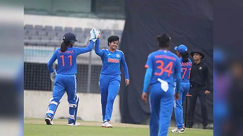 India win seven-wicket victory over Bangladesh (Photo: Twitter/BCCI women)