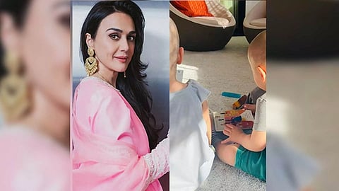 Preity Zinta and her kids (Photo: Instagram)