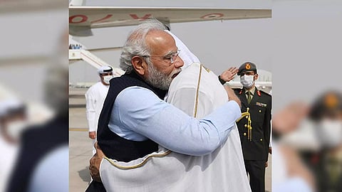 UAE President Sheikh Mohamed bin Zayed Al Nahyan and PM Narendra Modi (Photo: ANI)