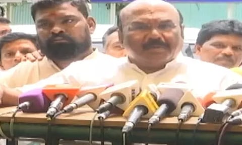 Senior AIADMK leader D Jayakumar (Thanthi TV Screengrab)