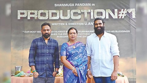 U Anbu, Premalatha Vijayakanth and Shanmuga Pandian