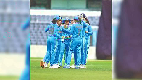 India women’s team is jubilant after winning the second ODI