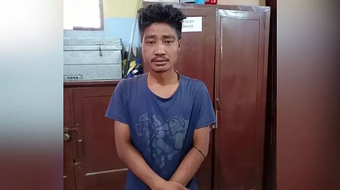 The arrested person Huirem Herodas Meitei