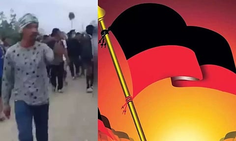 Screengrab from the video (left); Representative image