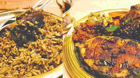 (L to R) Peru choru described in sangam literature, Meenu suska (made during Vijayanagara era) from Honavar region of Karnataka