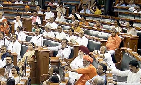 Lok Sabha was adjourned till 12 noon on Monday