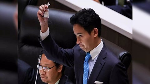 Pita Limjaroenrat, leader of the Move Forward Party in parliament on the day of second vote for new prime minister, in Bangkok, Thailand, July 19, 2023. (Photo/Reuters)