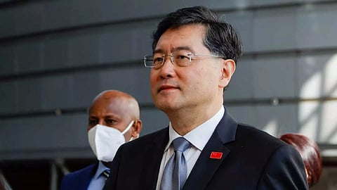 Chinese Foreign Minister Qin Gang looks on during his meeting with his Egyptian counterpart Sameh Shoukry in Cairo, Egypt (Photo: Reuters)