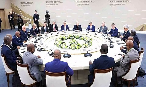 Russian President Vladimir Putin holds meeting with African Union