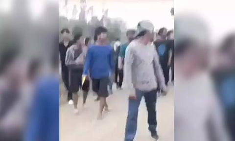 Viral video of two women being paraded naked and sexually assaulted by a mob of men in May 4 in Manipur (Twitter)