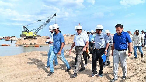 CS Shiv Das Meena reviews Nemmeli desalination plant work
