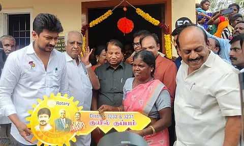 Minister for Youth Welfare and Sports Development Udhayanidhi meets beneficiaries of Tirukazhukundram on Wednesday