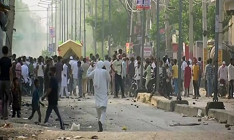 Visuals from the spot where violence erupted (ANI)