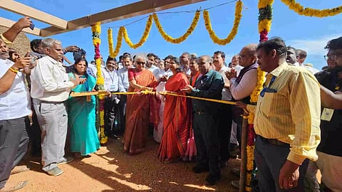 Nirmala Sitharaman laid the foundation stone for an archeological museum at Adichanallur (Photo: Twitter/@nsitharamanoffc)