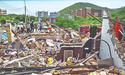 Demolition drive in Nuh.