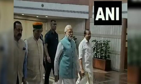 BJP holds Parl Party meeting ahead of No Confidence motion against Modi's govt in LS