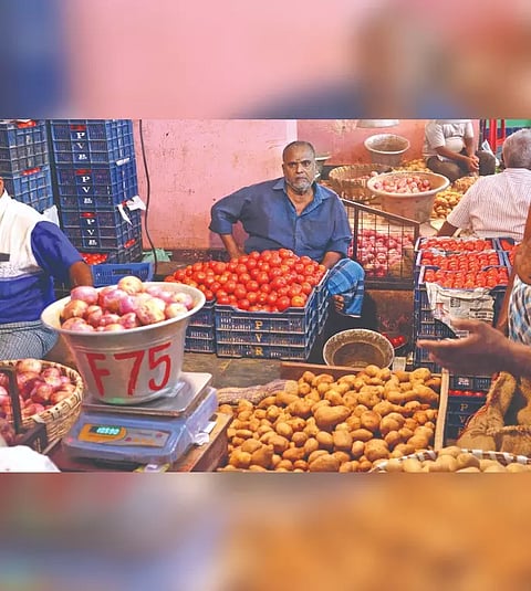 Sales have been dull in the past few months for vegetable sellers.